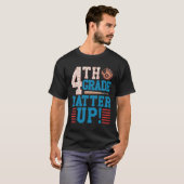 野球Plの4年生バッターアップ新学期 Tシャツ (正面フル)