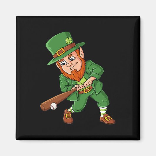 野球St patricks dayレプレチャンバッター マグネット (正面)