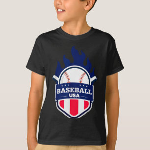 野球USA サポート・ザ・チーム USA フラッグ プレーオフTシャツ Tシャツ