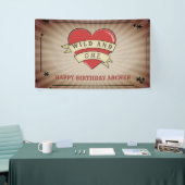 野生および1つの入れ墨のハートの誕生日 横断幕 (トレードショー)