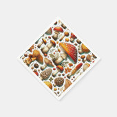 野生お洒落のキノコ スタンダードカクテルナプキン (角)