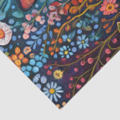 野生お洒落の花が連なるタキシード猫 薄葉紙 (詳細)