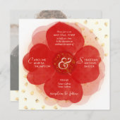 野生お洒落バラ植物園写真結婚の 招待状 (正面/裏面)