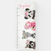 野生かわいらしの動物 |ビニール成長図バナー 横断幕 (縦)