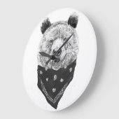 野生くま ラージ壁時計 (傾斜)