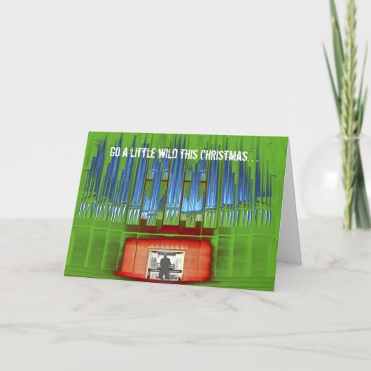 野生このクリスマス少しは行きます シーズンカード (正面)