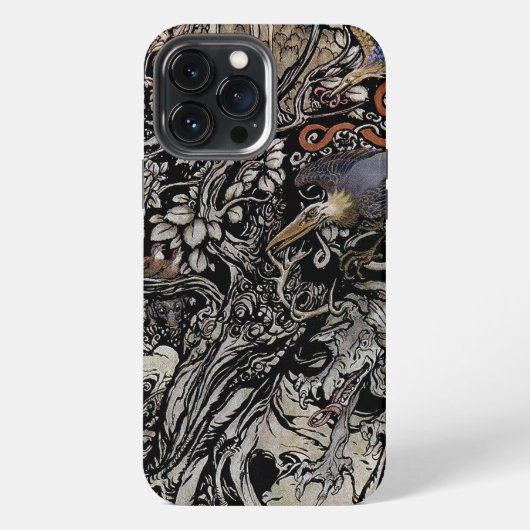 野生でシャイでモンスターな生き物たち iPhoneケース (裏面)