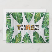 野生で無料の3番目の誕生日パーティー写真の招待状 招待状 (裏面)