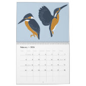 野生で素晴らしい図解入りの、写真付きの年 カレンダー (2月 2026)