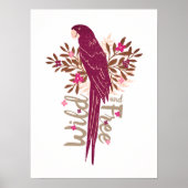 野生で自由なアラオウム熱帯葉 ポスター (正面)