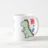 野生で自由なディノ コーヒーマグカップ (正面右)