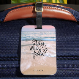 野生で自由なビーチ撮影 ラゲッジタグ