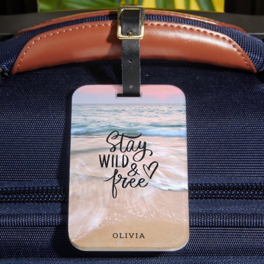 野生で自由なビーチ撮影 ラゲッジタグ (正面インサイチュ2)