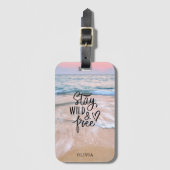 野生で自由なビーチ撮影 ラゲッジタグ (正面縦)