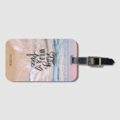 野生で自由なビーチ撮影 ラゲッジタグ (正面横)