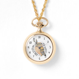 野生で自由なフクロウ 腕時計