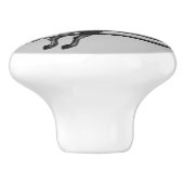 野生で自由な馬のジャンプをする セラミックノブ (側面)