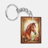 野生で自由な馬 キーホルダー (正面左)