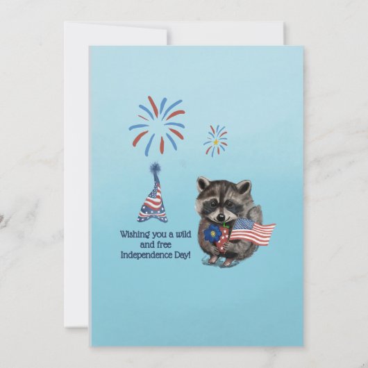 野生で自由な4日目の7月タヌキパーティー 招待状 (裏面)