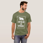 野生で自由な Tシャツ (正面フル)