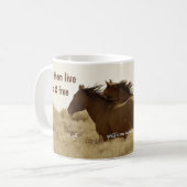 野生で自由に生きよう コーヒーマグカップ (正面左)