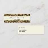 野生とエキゾチックのヒョウのプリントパターン スキニー名刺 (正面/裏面)