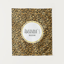 野生とエキゾチックのヒョウのプリントパターン タペストリー