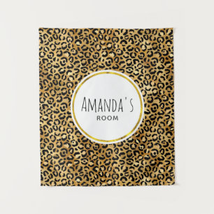 野生とエキゾチックのヒョウのプリントパターン タペストリー