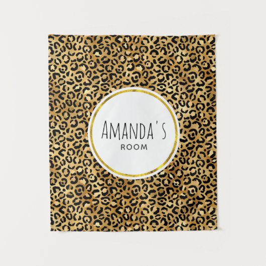 野生とエキゾチックのヒョウのプリントパターン タペストリー (正面)