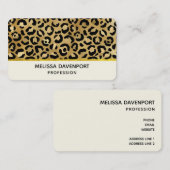 野生とエキゾチックのヒョウのプリントパターン 名刺 (正面/裏面)