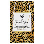 野生とエキゾチックのヒョウ印刷パターンバチェロレッテ スモールペーパーバッグ (裏面)