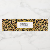 野生とエキゾチックのヒョウ印刷パターンバチェロレッテ ペットボトルラベル (シングルラベル)