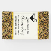 野生とエキゾチックのヒョウ印刷パターンバチェロレッテ 横断幕 (横)