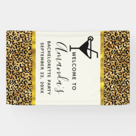 野生とエキゾチックのヒョウ印刷パターンバチェロレッテ 横断幕