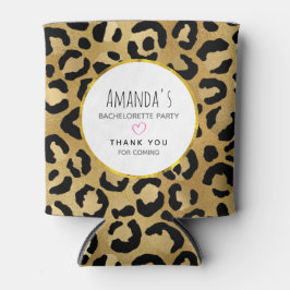 野生とエキゾチックのヒョウ柄の文字セット 缶クーラー