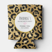 野生とエキゾチックのヒョウ柄の文字セット 缶クーラー (裏面)