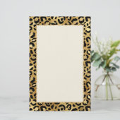 野生とエキゾチックのヒョウ柄の文房具 便箋 (スタンド正面)