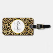 野生とエキゾチックのヒョウ柄モノグラム ラゲッジタグ (正面横)