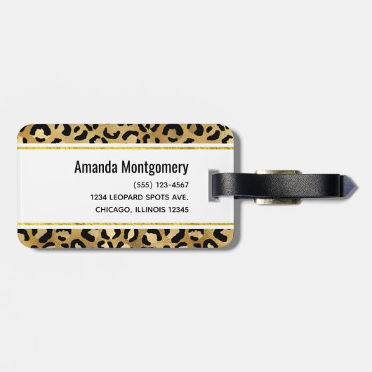 野生とエキゾチックのヒョウ柄モノグラム ラゲッジタグ (裏面横)