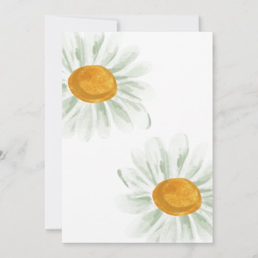 野生とオネダーフルの野花1歳の誕生日 招待状 (裏面)