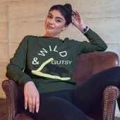 野生とグティはっきりしたー猫モダンデザインパーソナライズされた スウェットシャツ