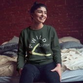 野生とグティはっきりしたー猫モダンデザインパーソナライズされた スウェットシャツ