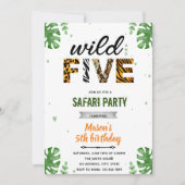 野生とサファリ５の動物園への招待 招待状 (正面)