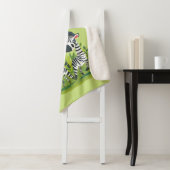 野生と名前のゼブラパーソナライズされたツイン シェルパブランケット (インサイチュ)