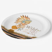 野生と無料の少年たち部族の赤ちゃんシャワー ペーパープレート (アングル)