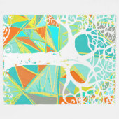 野生と無料の少年の部屋の抽象芸術三角形パターン フリースブランケット (正面(横))