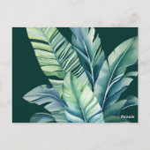 野生と熱帯の離れエキゾチックな葉の緑 ポストカード (裏面)