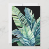 野生と熱帯の離れ花色が濃い 招待状 (裏面)