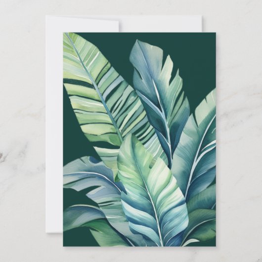 野生と熱帯葉の異国葉 招待状