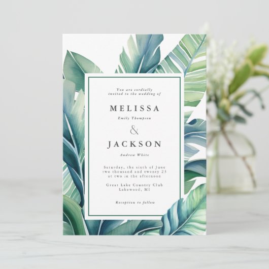 野生と熱帯葉の異国葉 招待状 (スタンド正面)